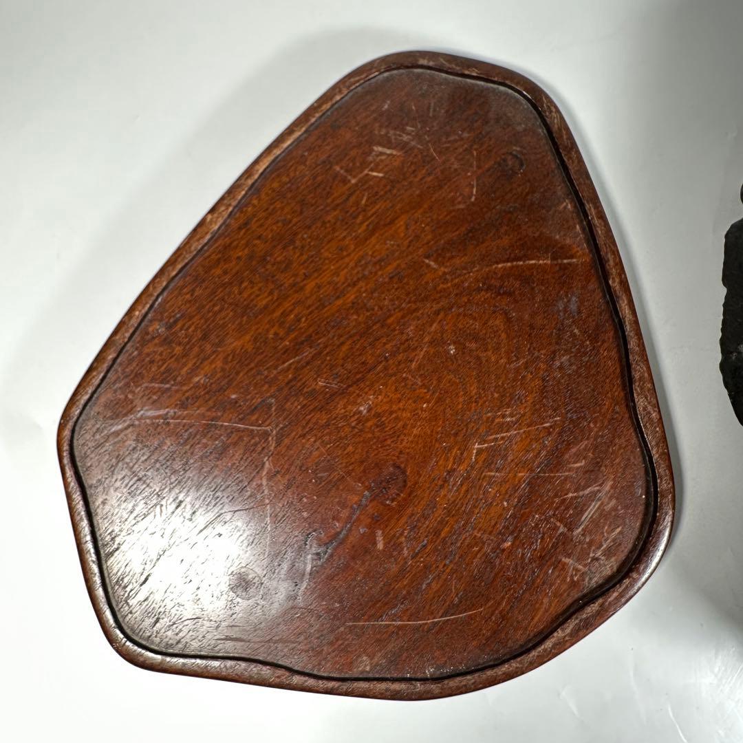 M1080S 大型 大硯 硯石　端渓◆28×27㎝重さ7.9kg唐物 眼 蓮花