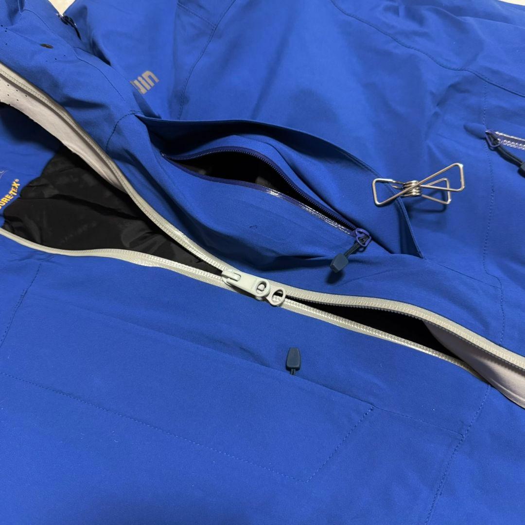 美品 GOLDWIN スキーウェア ゴアテックス 青 収納多数