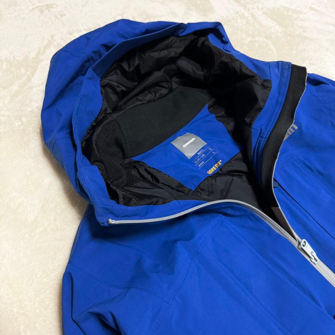 美品 GOLDWIN スキーウェア ゴアテックス 青 収納多数