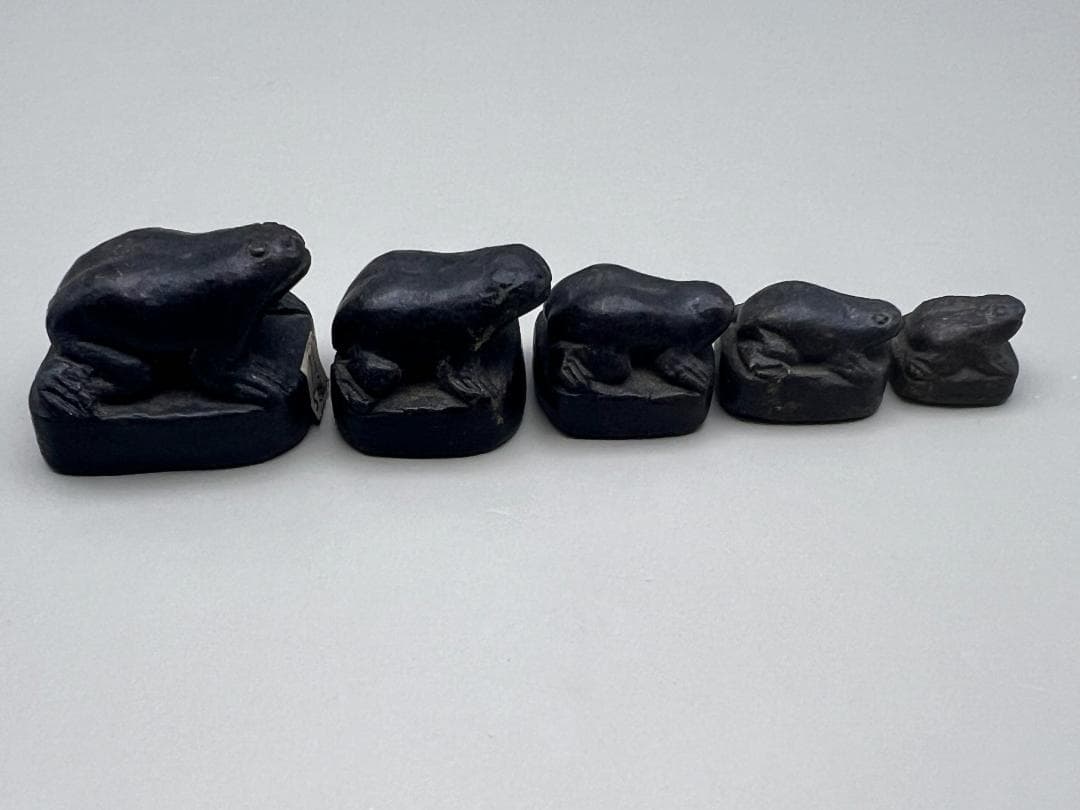 【海】超レア　インドの分銅　カエル形　５個セット　銅製　骨董品　時代物
