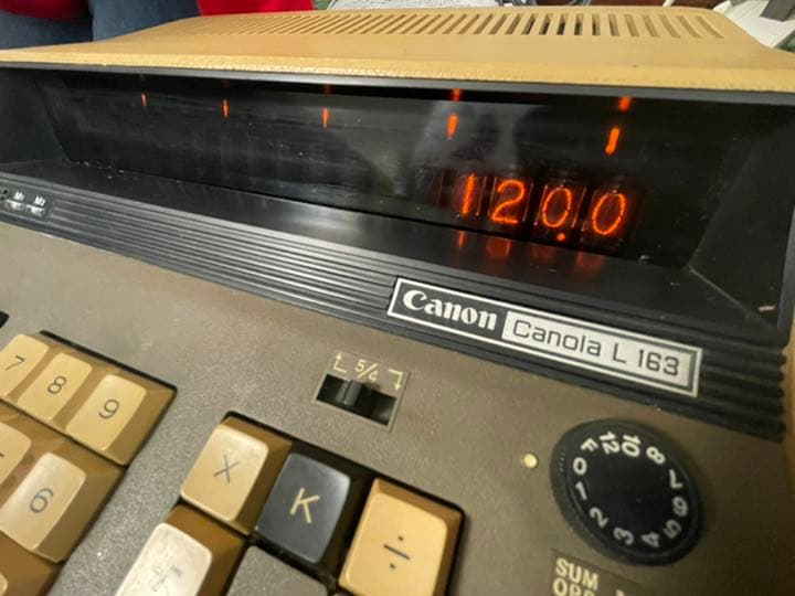 【期間限定/限定値下/ビンテージ電子計算機】Canon CANOLA L 163