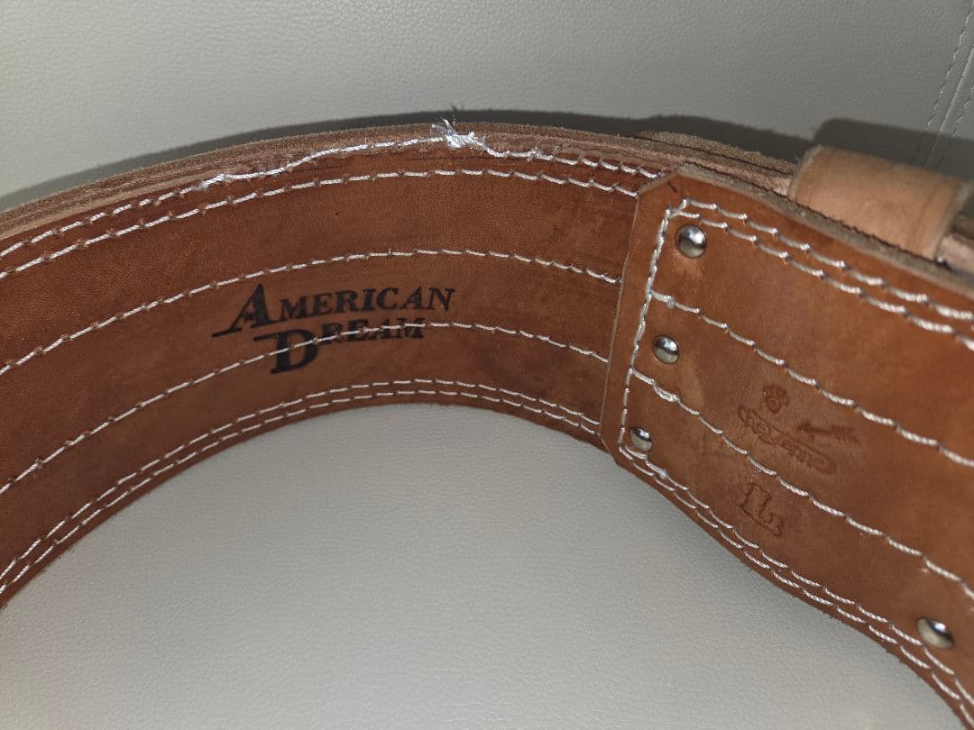 超希少アメリカンドリーム、パワーリフティング用トレーニングベルト Lサイズ