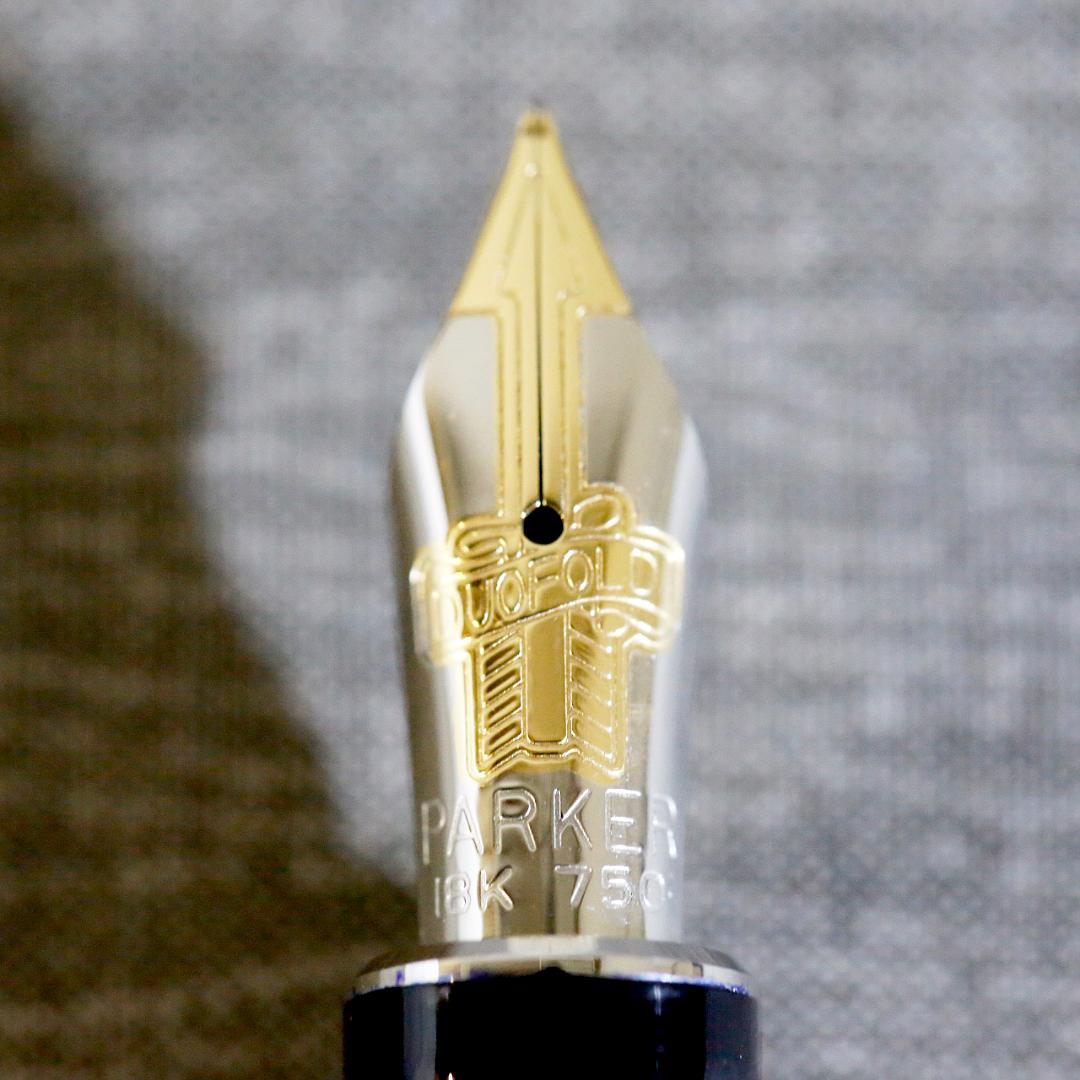 【極美品 送料込み】パーカー 万年筆 デュオフォールド ブラック