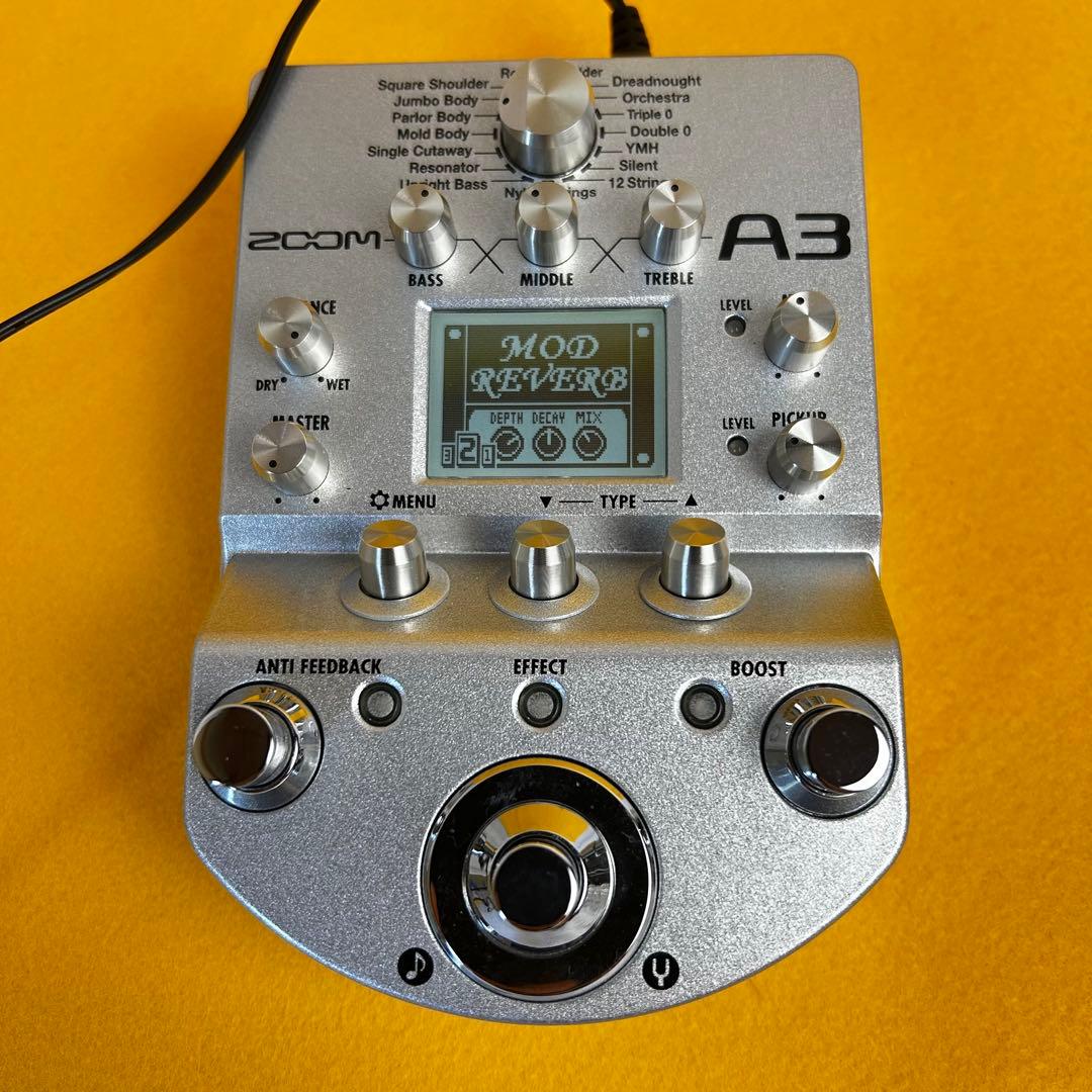 ZOOM マルチエフェクター アコースティック ギター A3 説明書付