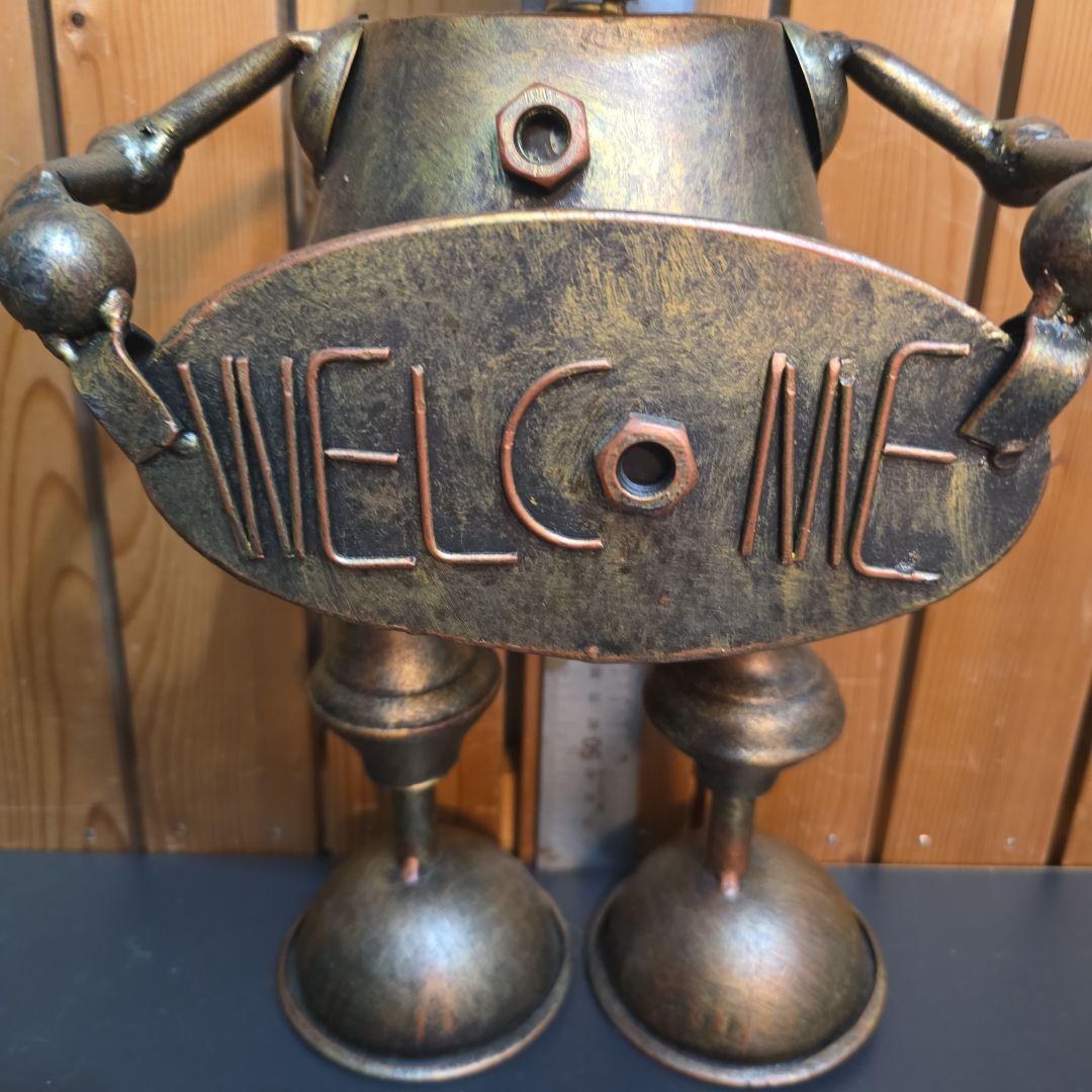 アンティーク　金属製オブジェ　ロボット044