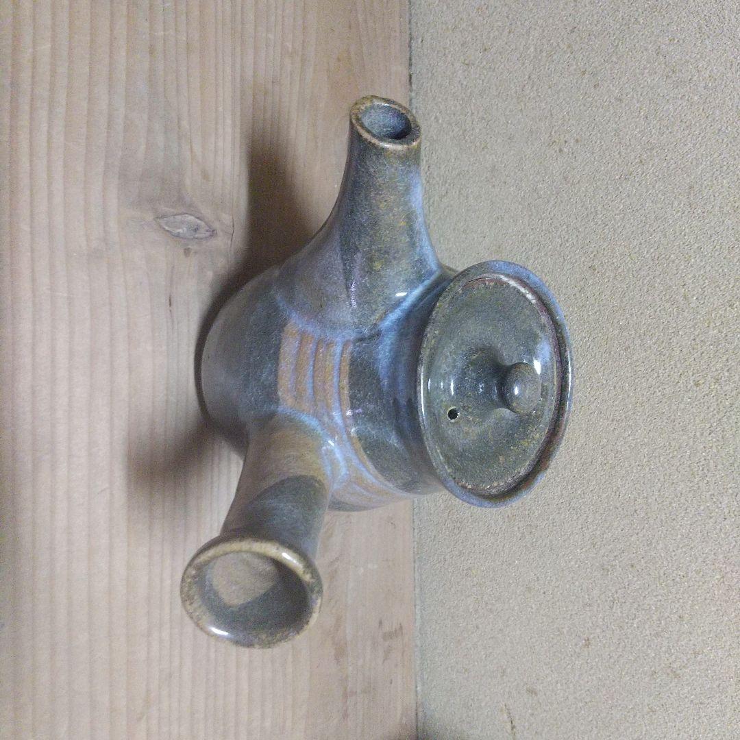 酒津焼　５０年ほど前　急須　おしゃれな色合い 　かっこいい急須！