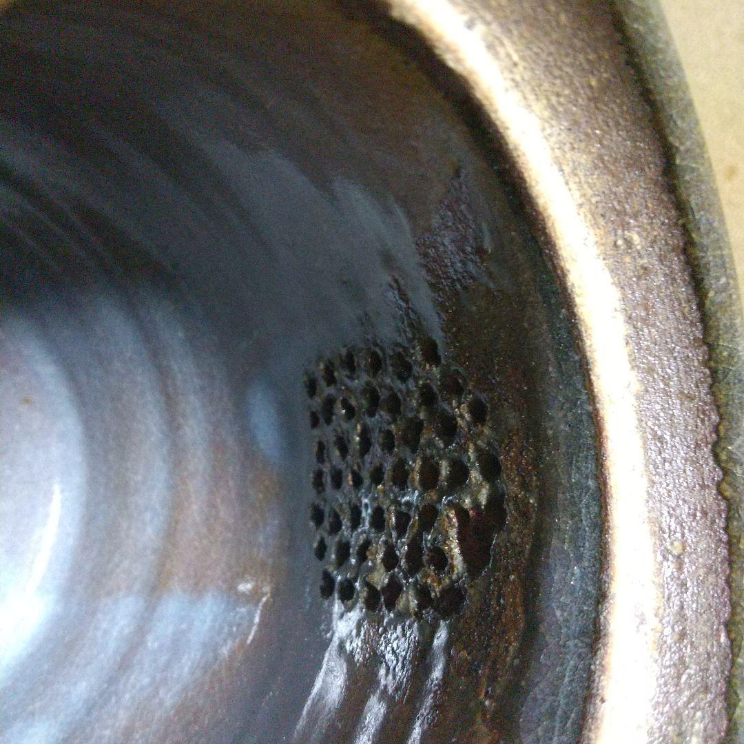 酒津焼　５０年ほど前　急須　おしゃれな色合い 　かっこいい急須！