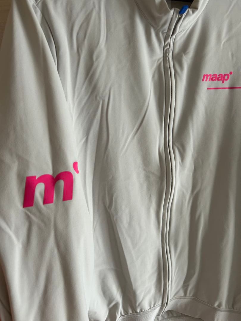  サイクルジャージ 白っぽい　グレー　XL マープ