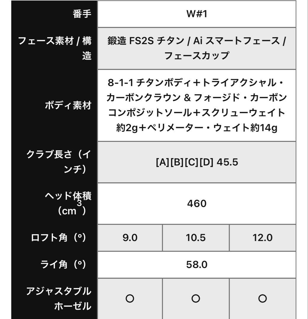 【美品】Callaway Ai SMOKE MAXドライバー
