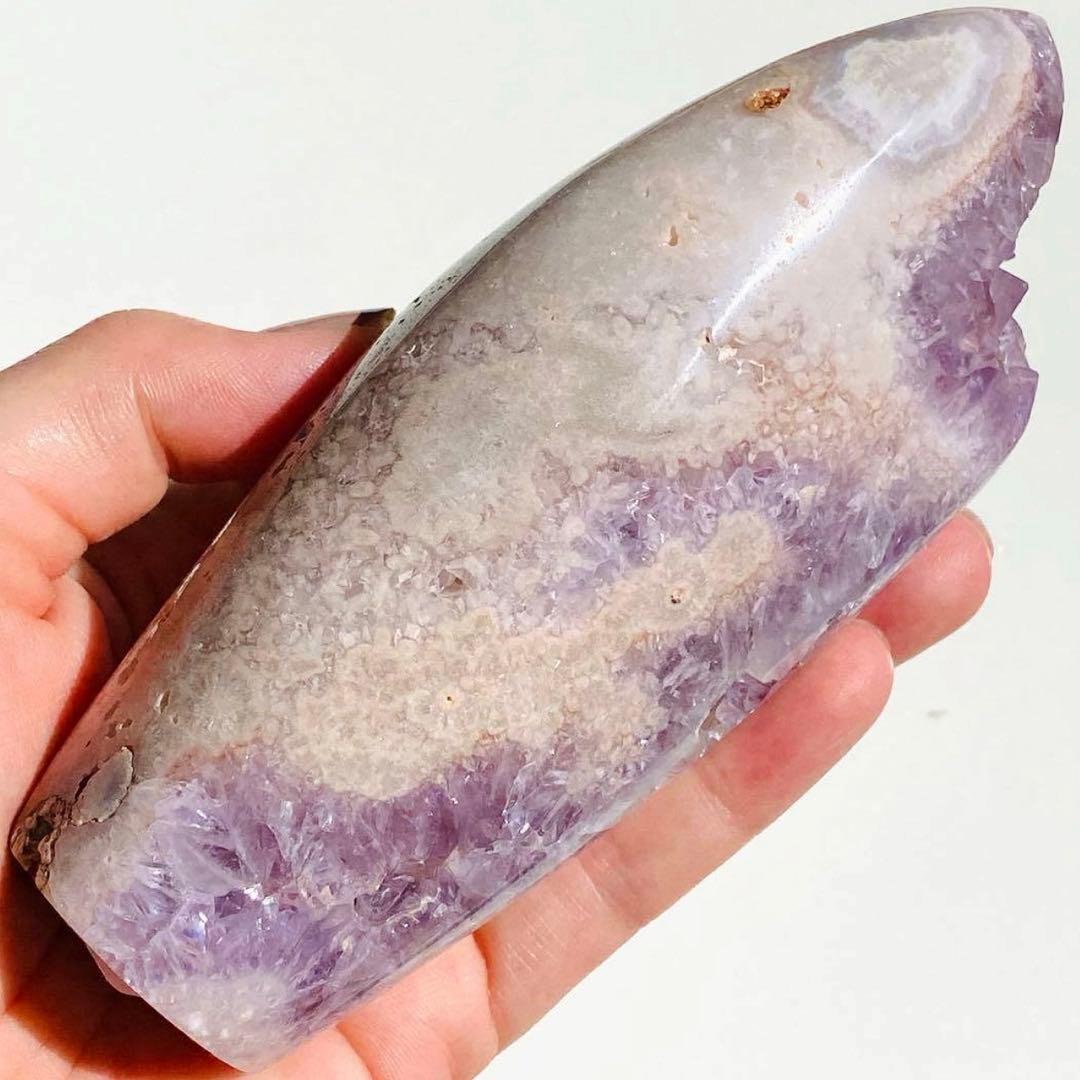 【 ピンクアメジスト トーチ型 ドーム 約500g ブラジル産 】