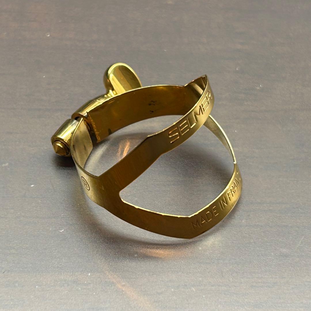 Selmer テナーサックス用リガチャー 金メッキ 中古品