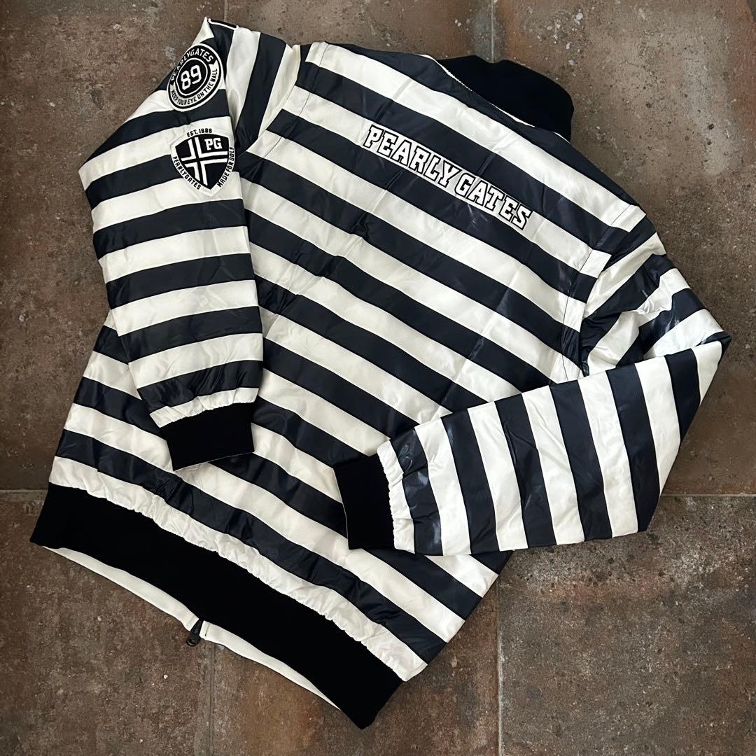 PEARLY GATES パーリーゲイツ　リバーシブル　ボーダー　中綿　ダウン