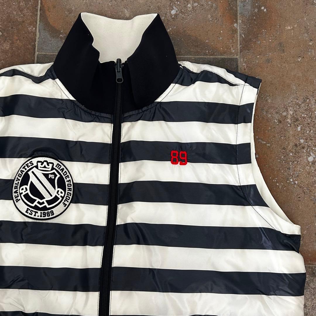 PEARLY GATES パーリーゲイツ　リバーシブル　ボーダー　中綿　ダウン