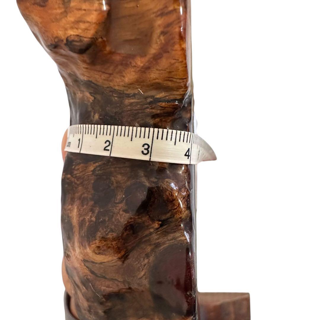 天然木 花梨　無垢材 一枚板 置物 オブジェ 飾り板 台座付き