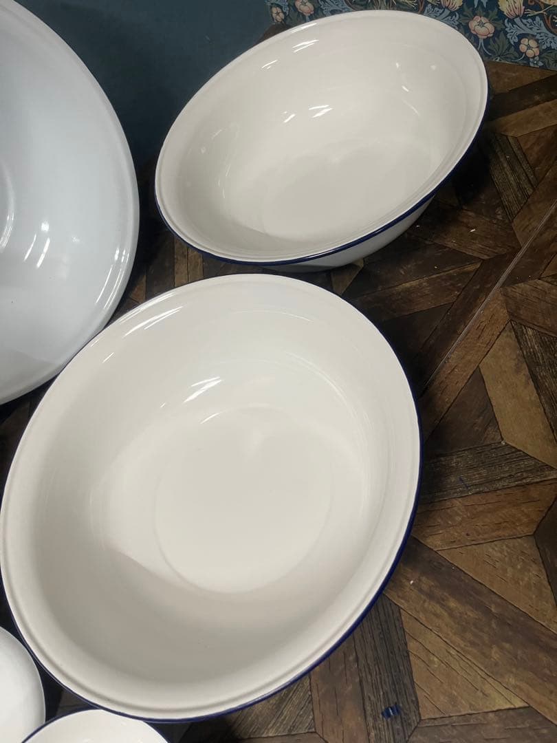 超希少 超特大 ホーロー タライ ベビーバス セット インテリア アンティーク