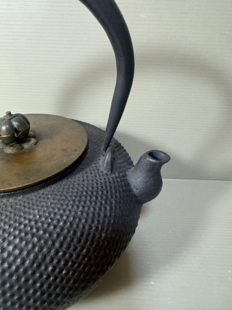 2393 龍文堂　鉄瓶　茶道具　時代物