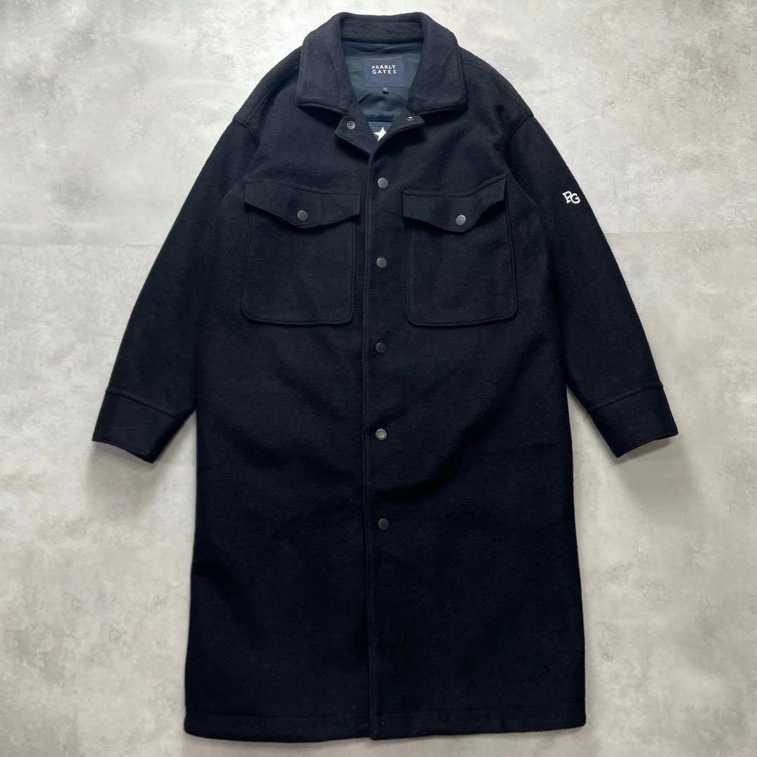 定価8.47万円✨極美品✨パーリーゲイツ ロングチェスターコート 圧巻刺繍 XL