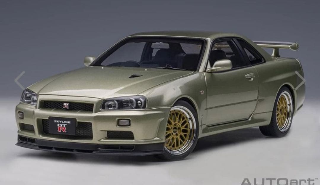 AUTOart 1/18 GT-R(R34) V-specⅡ NUR BBS ☆