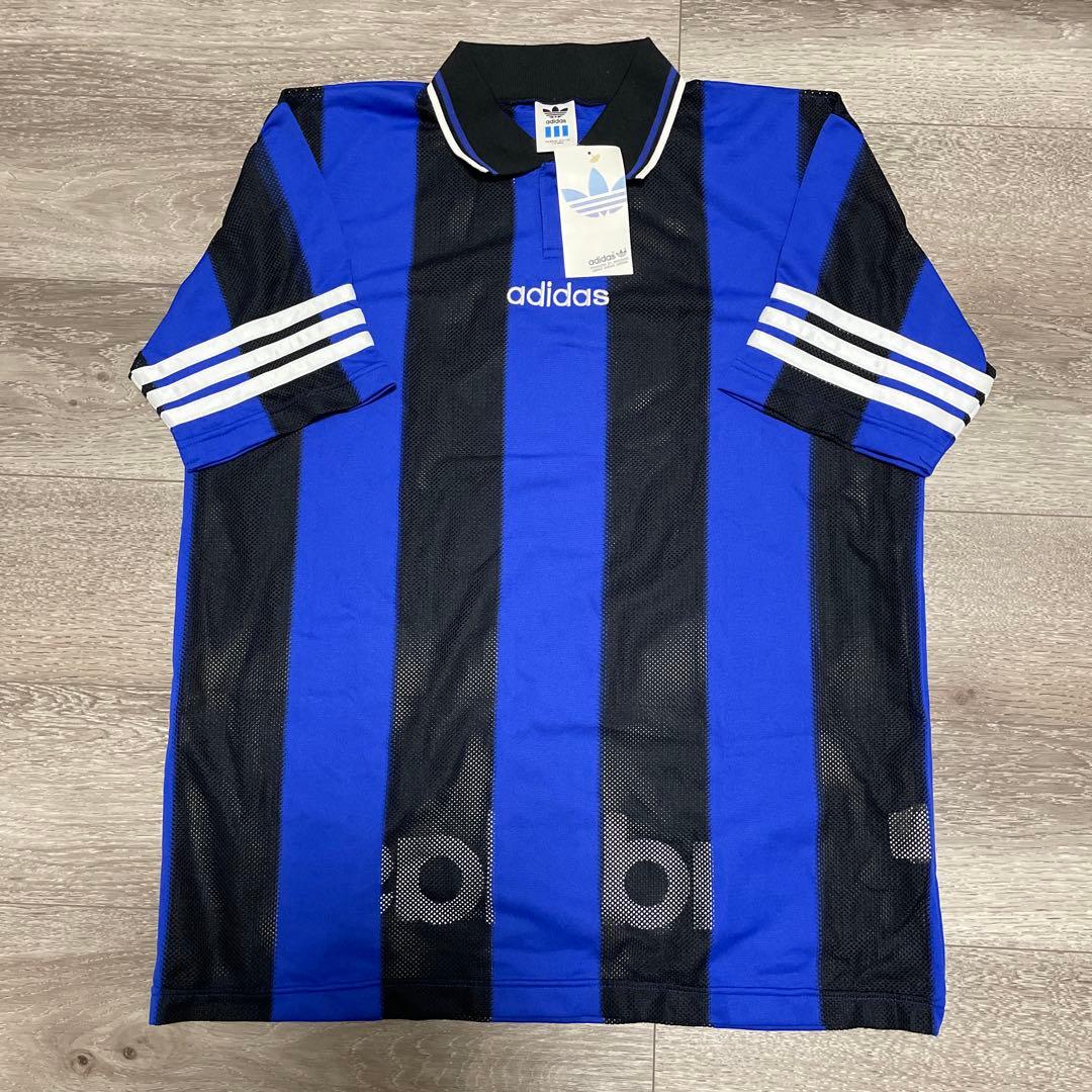 激レア デッドストック80 90s デサント製Adidasトレフォイルロゴシャツ