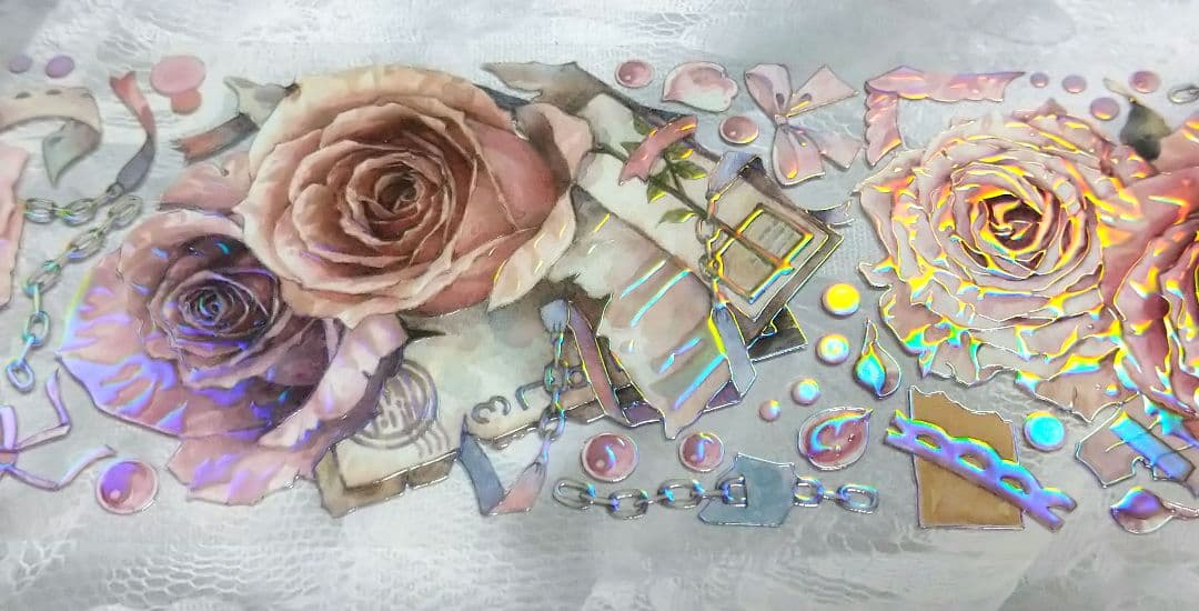 S34＃午夜温柔(炫彩)茶犁工作室切り売り海外装飾マステ薔薇