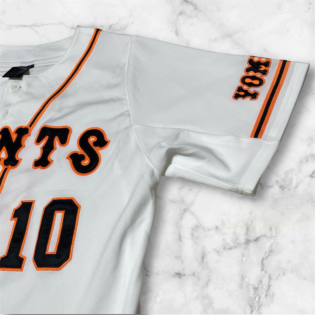 【美品】読売ジャイアンツ 阿部慎之助 ユニフォーム 10 刺繍 adidas L