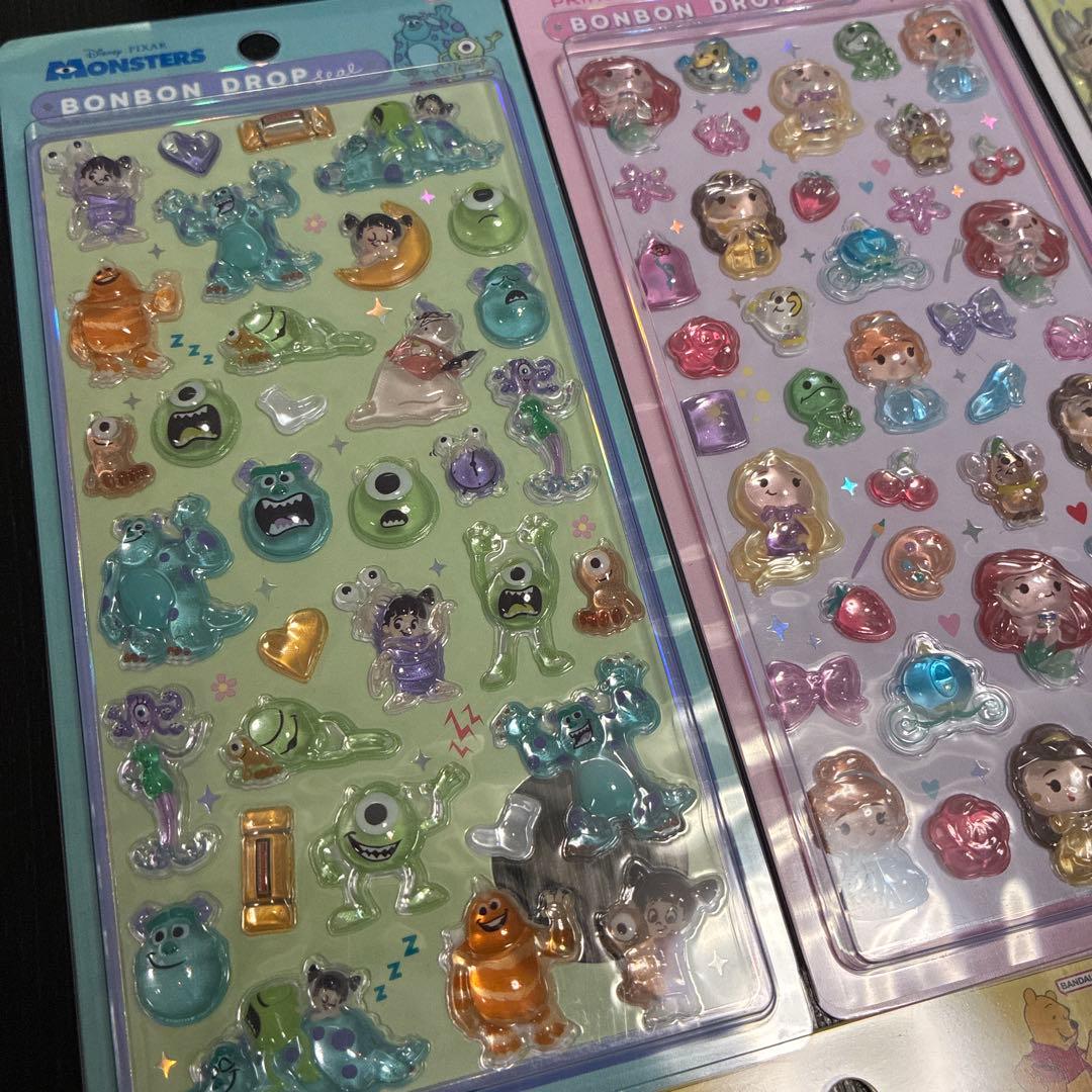 ボンボンドロップシール ディズニー 大人気 5種セット クラシック プリンセス