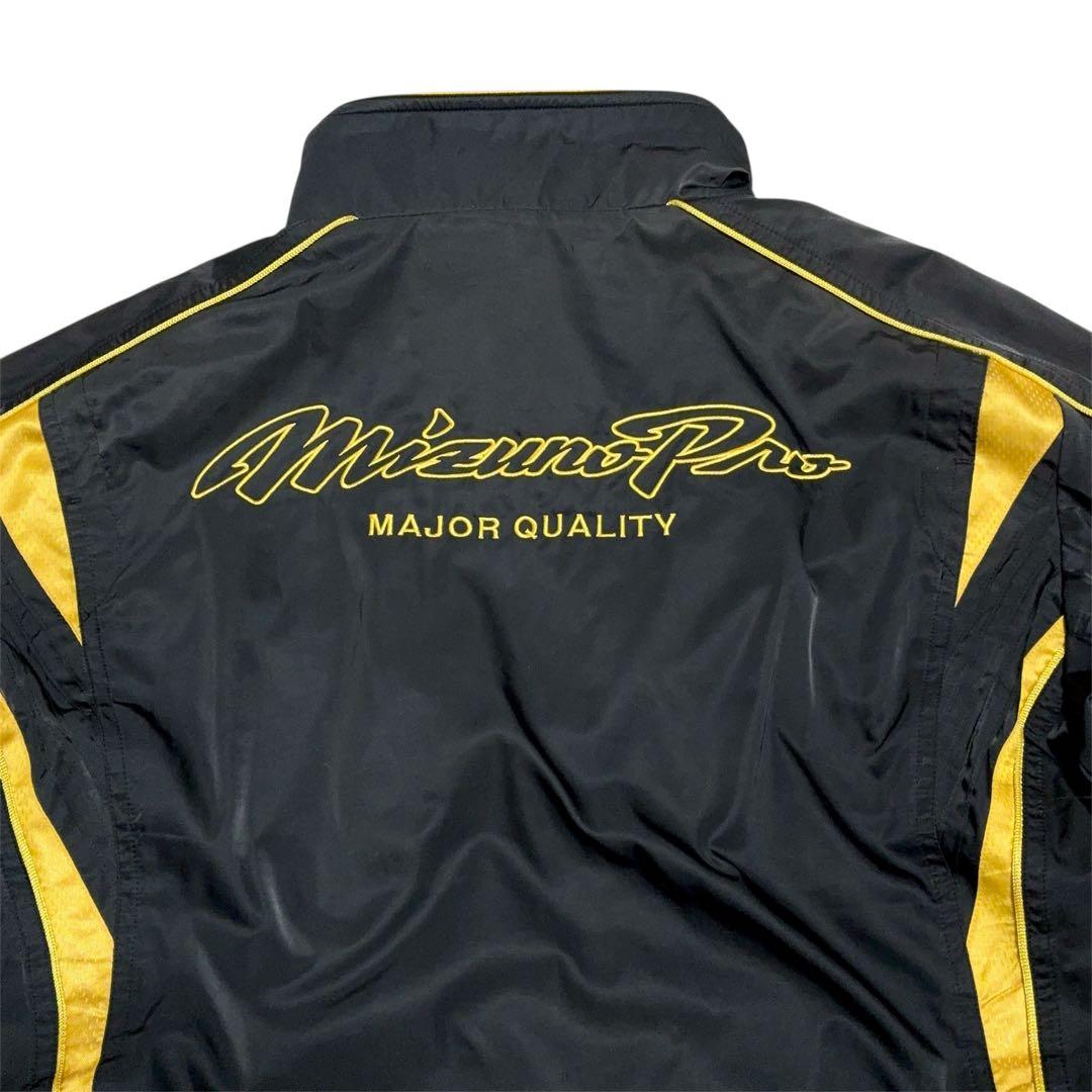 ミズノプロ ブレスサーモ ウインドブレーカー 上下 セットアップ 黒×金 L