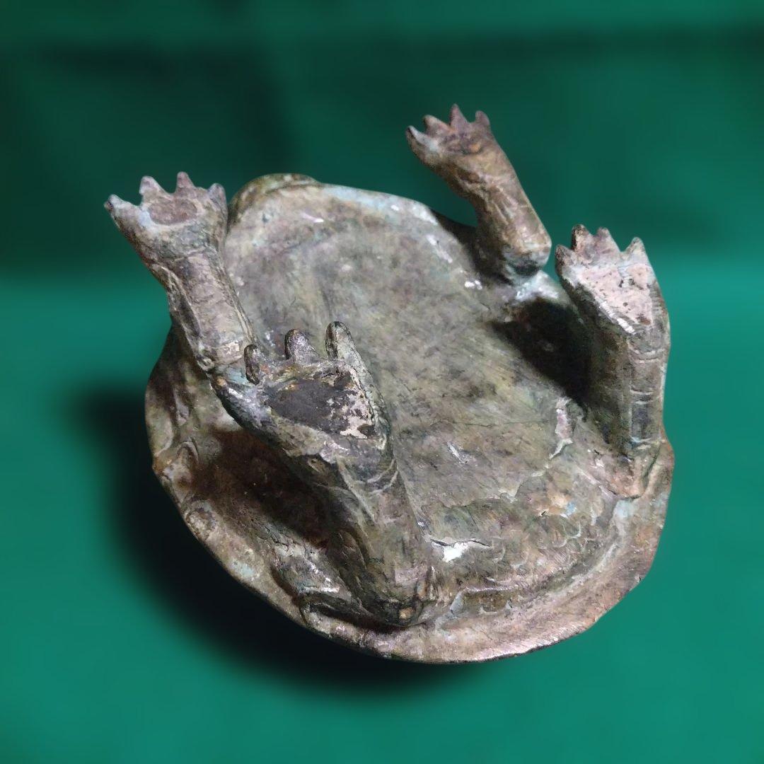 ブロンズ亀の彫刻　霊獣　銅製