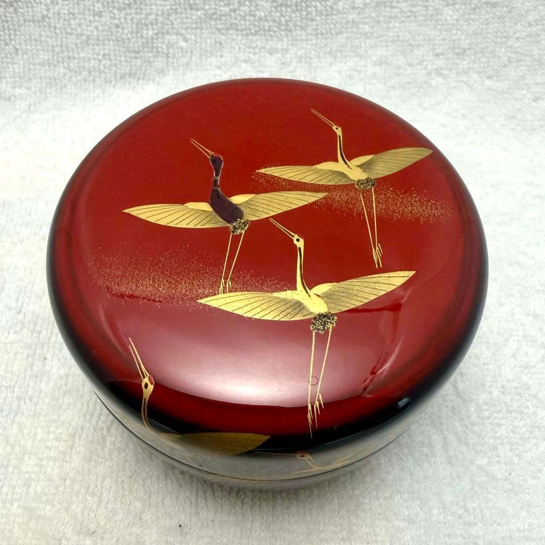 茶道具 平棗 日の出 鶴蒔巻 宗景作【匿名配送】