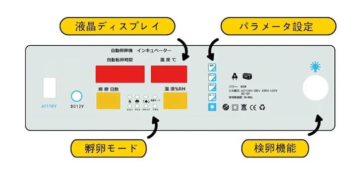 全自動孵卵器　HKDQ　インキュベーター　自動ローリング　ひよこ　うずら