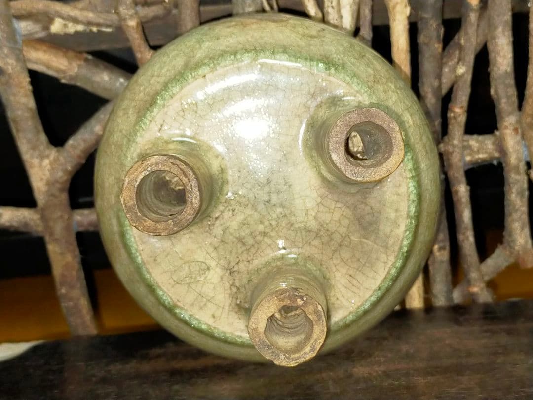 ♥中国♥　青磁　三足　香炉　骨董　古玩