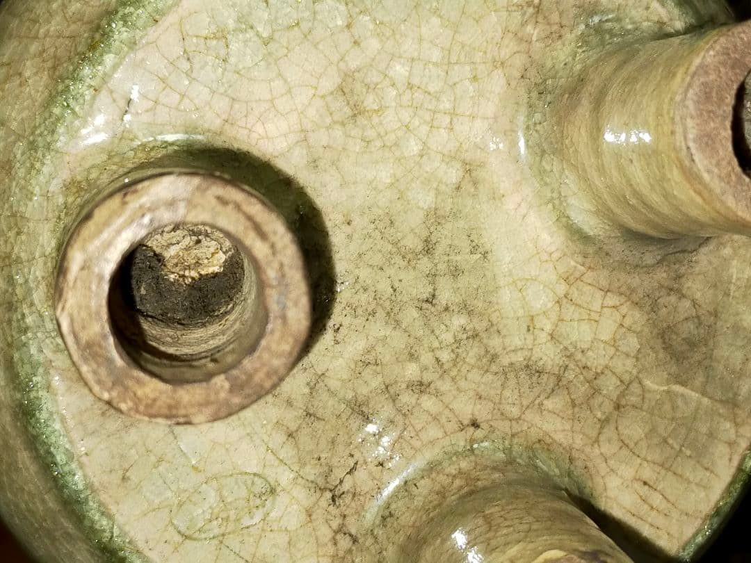 ♥中国♥　青磁　三足　香炉　骨董　古玩