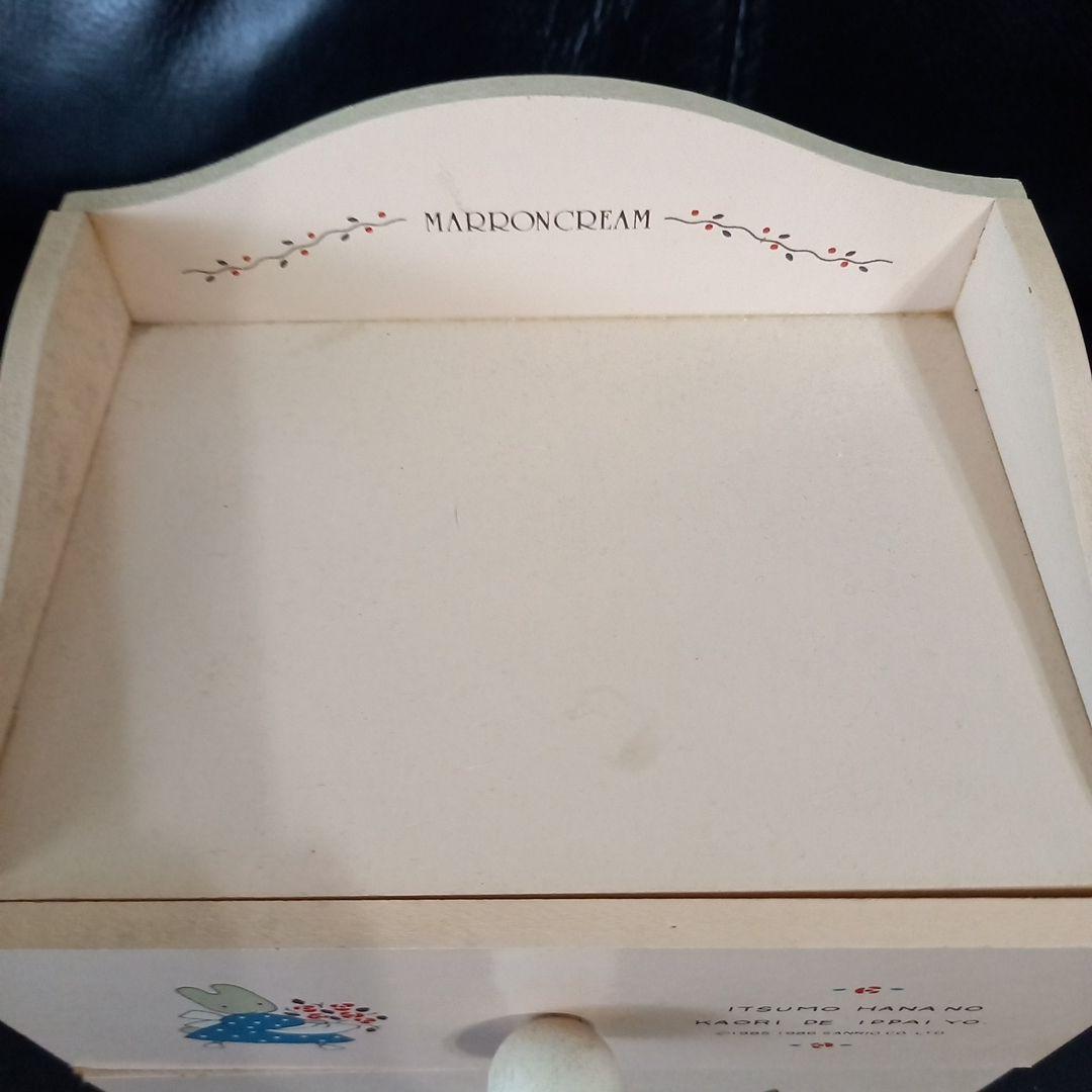 お値引き不可【古道具】1986年サンリオマロンクリーム小物入れチェスト
