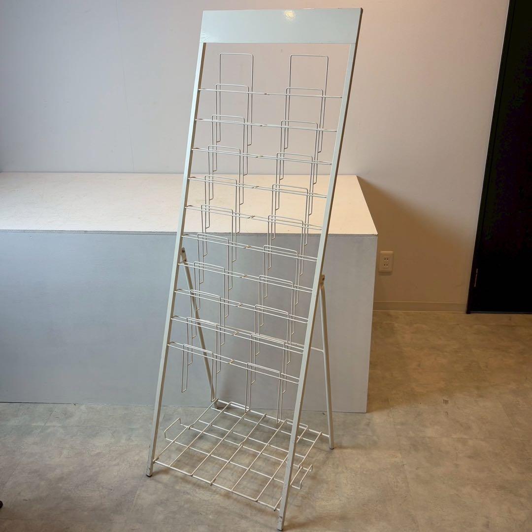 カタログスタンド　パンフレットスタンド　2列10段　折りたたみ可能