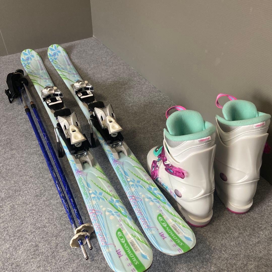 短い板お探しの方 メンテ済 大人スキーセット板サロモン141cmブーツ 25cm