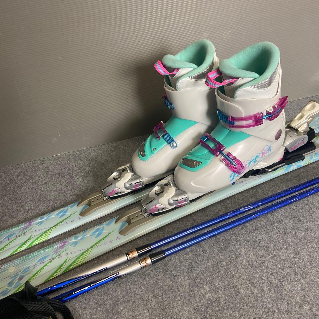 短い板お探しの方 メンテ済 大人スキーセット板サロモン141cmブーツ 25cm