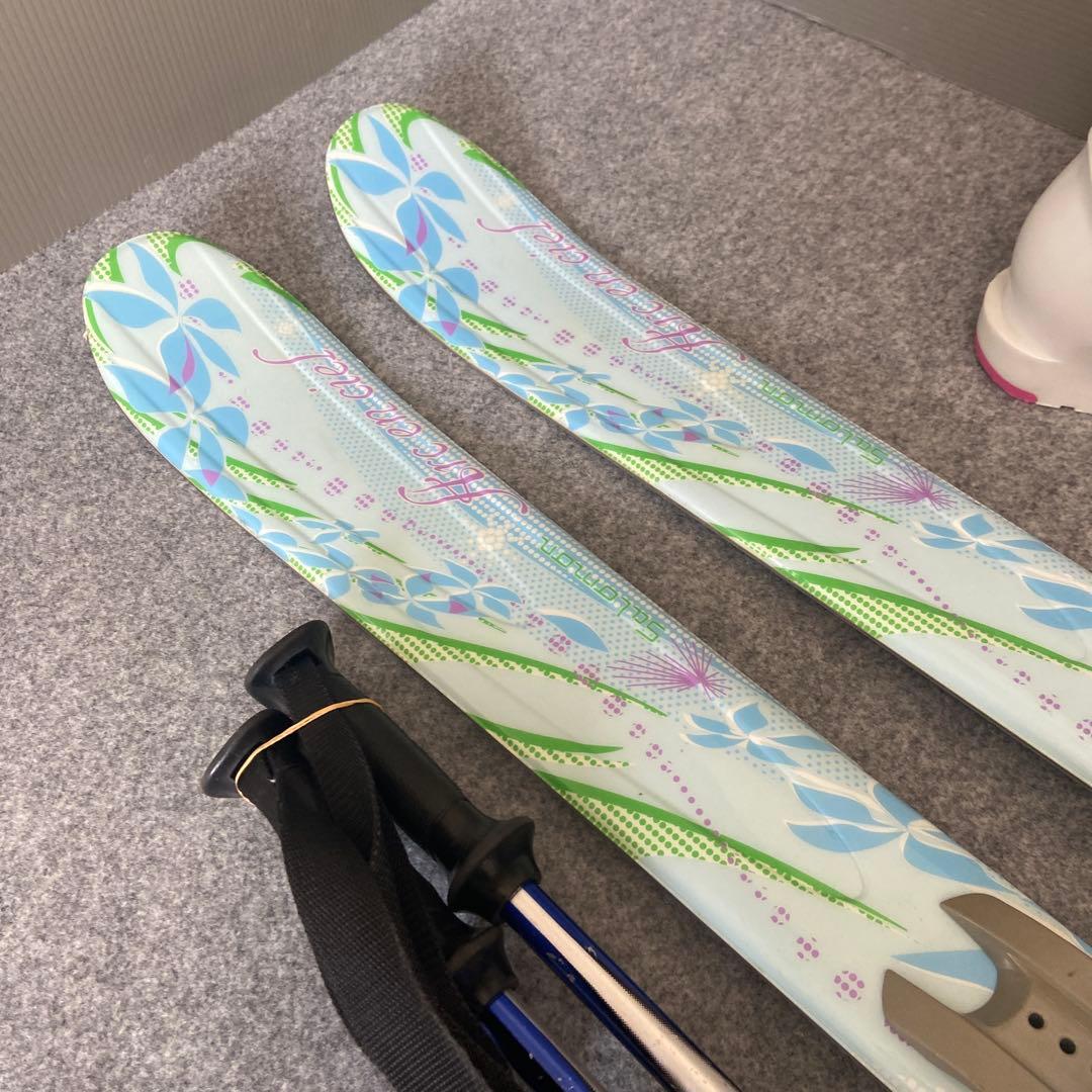 短い板お探しの方 メンテ済 大人スキーセット板サロモン141cmブーツ 25cm