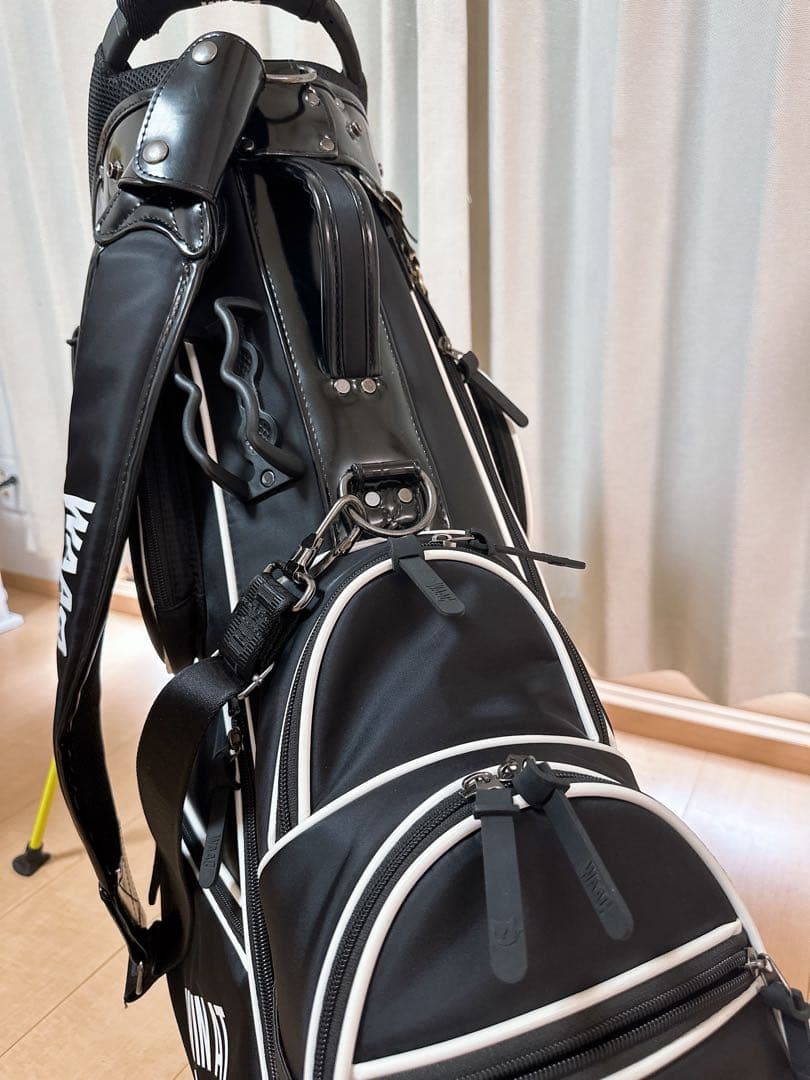 超美品　WAAC ブラック ゴルフバッグ ロゴ入り