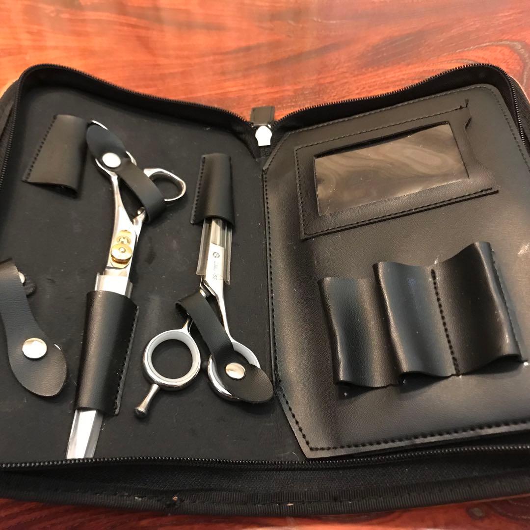 ペット用トリミングハサミセットとシザーケース