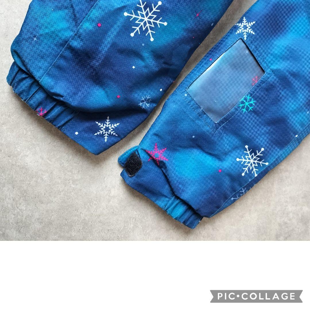 美品　Phenix　スキーウェア　女の子150 140　雪結晶ブルー×ピンク上下