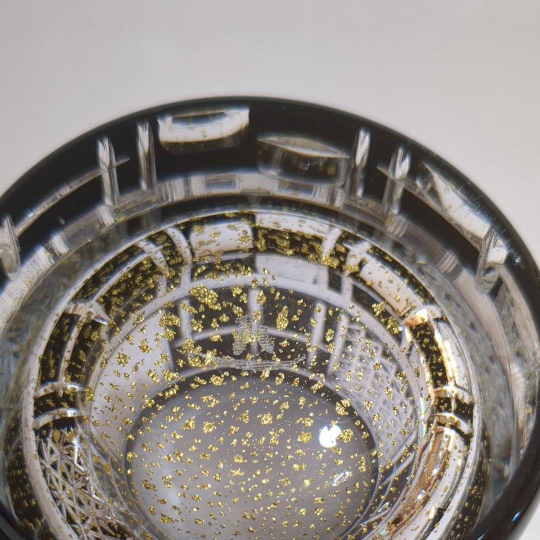 東洋佐々木ガラス 八千代切子 墨色 オンザロックグラス 田工の組 木箱入未使用品