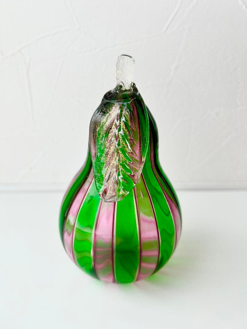 MURANO 希少 ムラーノ ヴェネチアン ムラノ ベネチア ガラス 洋梨 金彩