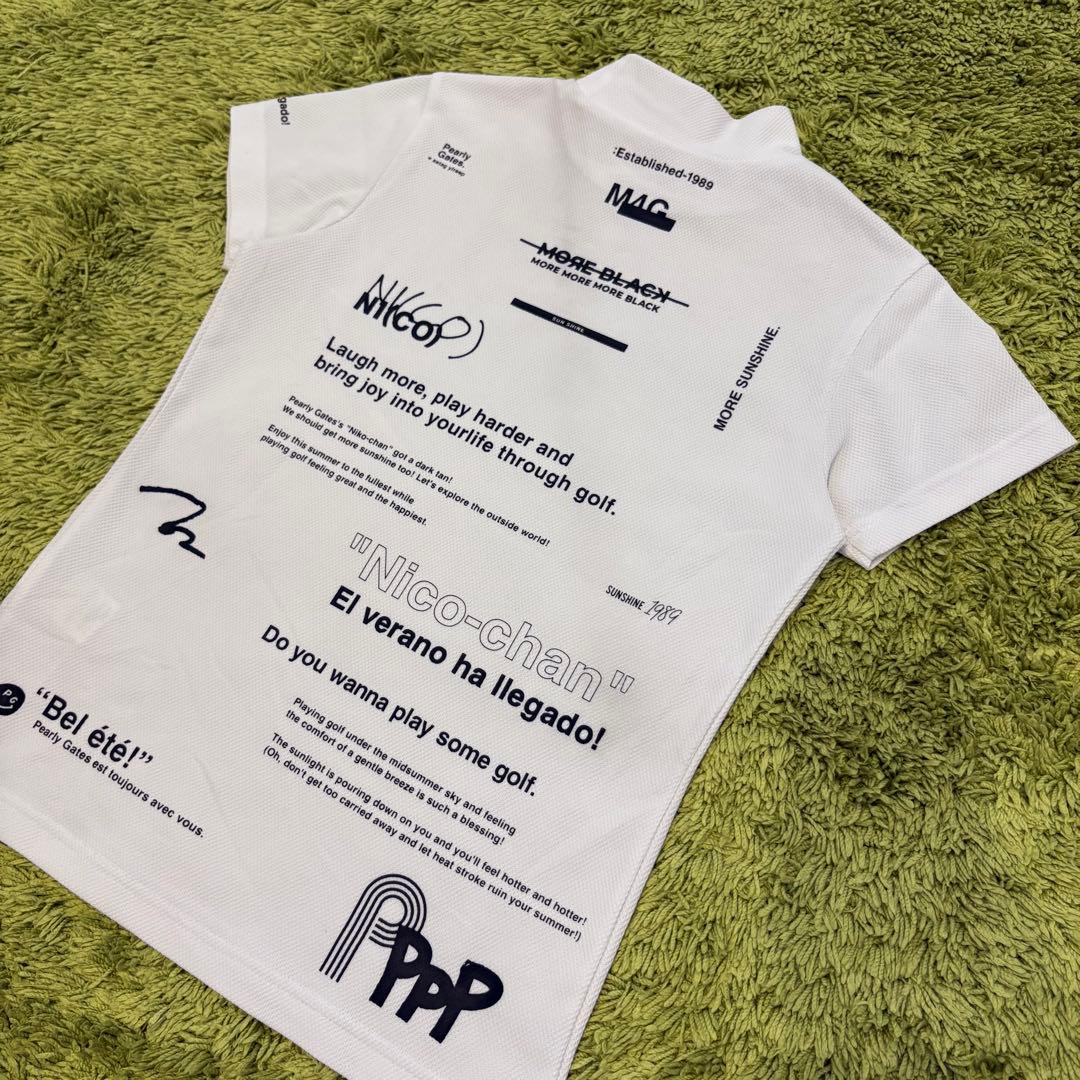 24年 パーリーゲイツ PEARLYGATES 半袖モックネック ベアカノコ 0