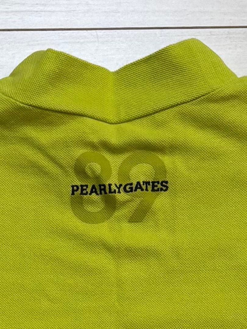 PEARLY GATES ライムグリーン モックネックシャツ