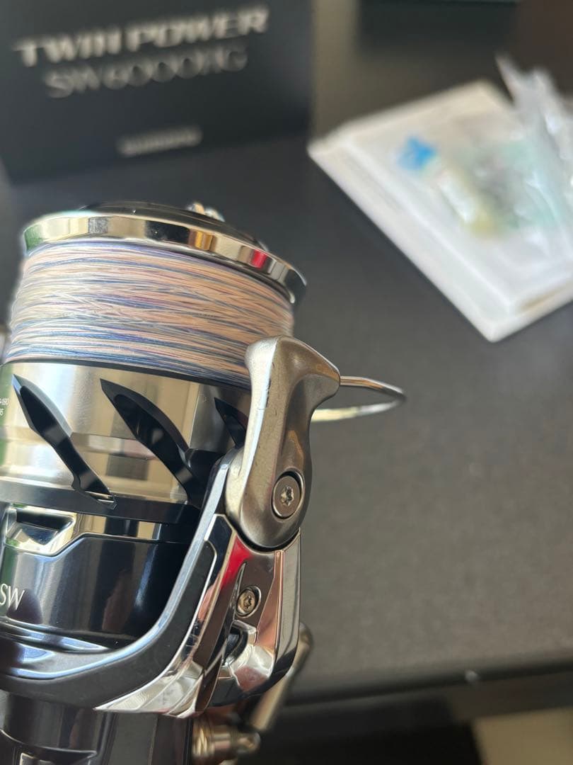 SHIMANO 21TWIN POWER SW 6000HG リールスタンド付