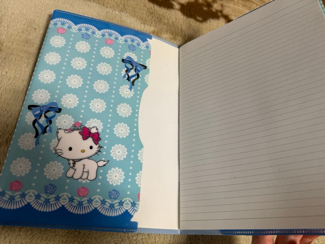 2005年　レア　 チャーミーキティ　ノートカバー　水色