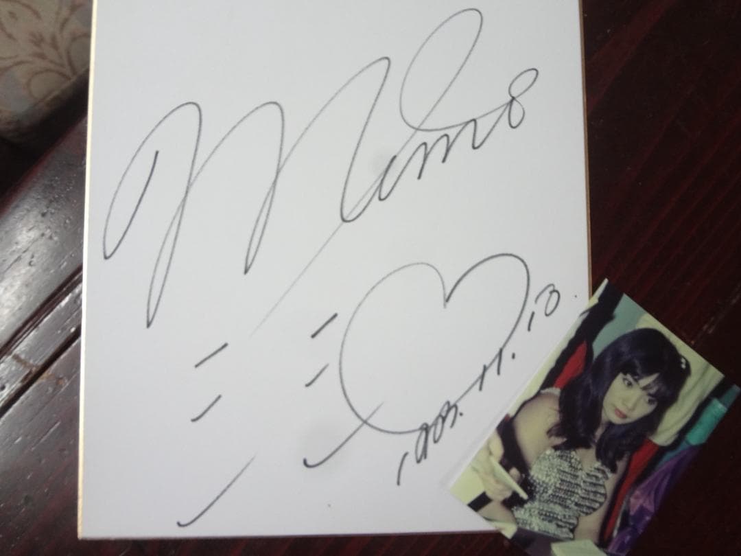 ミミ萩原●全日本女子プロレス　直筆サイン色紙・生写真セット●ラストセット
