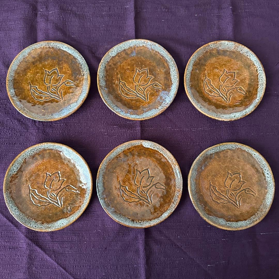 大樋長左衛門 大樋焼 皿 小皿 6枚 ①