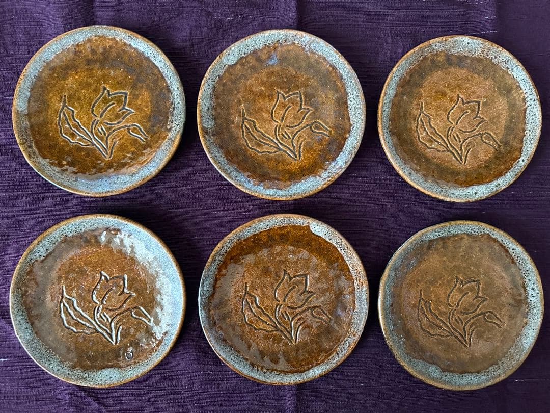 大樋長左衛門 大樋焼 皿 小皿 6枚 ①