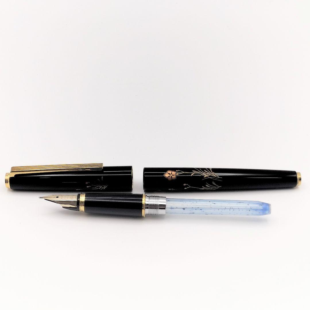 【S】PILOT 万年筆 ペン先 14K 平蒔絵 國光会 コンバーター 箱付